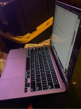 Apple Purple MacBook with Backlit Keyboard